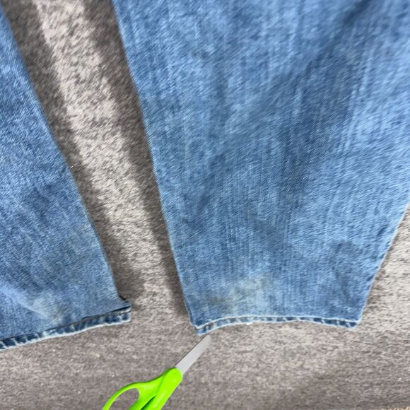 Carhartt Jeans Men 36*32 Blue Denim Medium Wash Mid Rise Straight Pockets - Picture 6 of 9